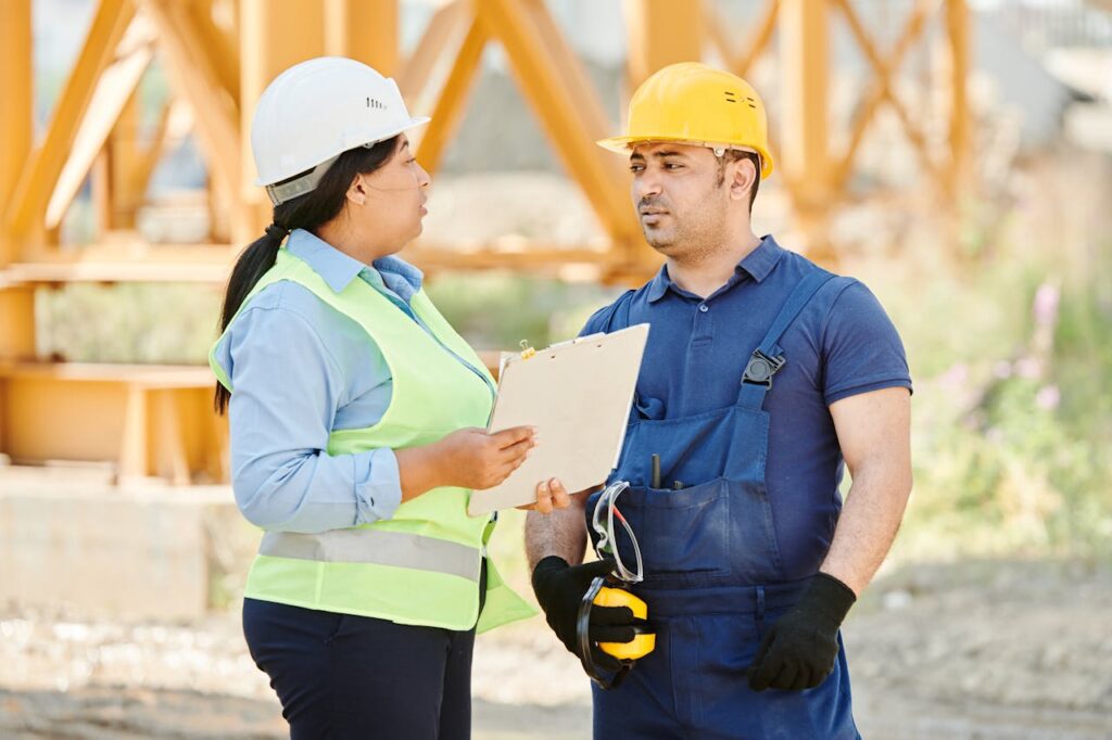 Workers on Construction Site
