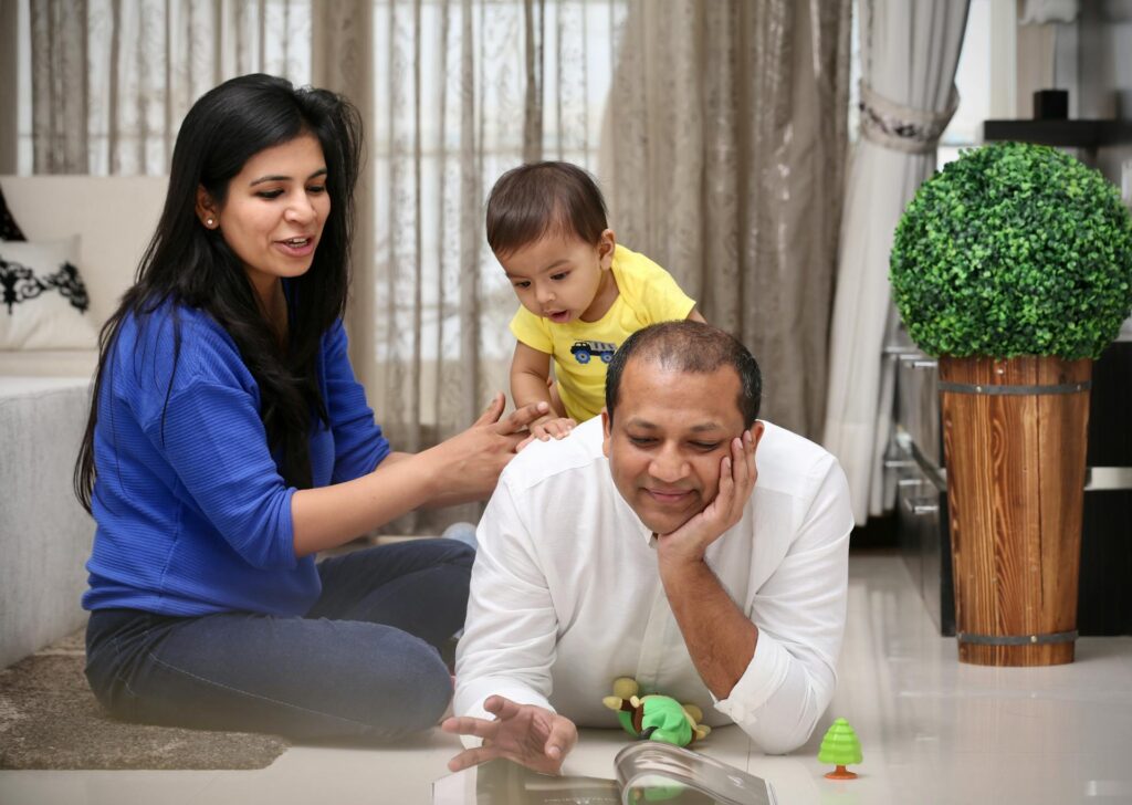Family Relaxing at home